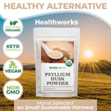 Healthworks Psyllium Husk Powder (80 Ounces / 5 Pounds) | Raw | Certified Organic | Finely Ground Powder from India | Keto, Vegan & Non-GMO | Fiber Support