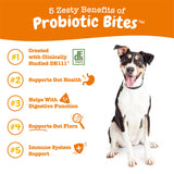 Zesty Paws Probiotic for Dogs - Probiotics for Gut Flora, Digestive Health, Occasional Diarrhea & Bowel Support - Clinically Studied DE111 - Dog Supplement Soft Chews for Pet Immune System – 250 Count