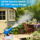 Srora Electric Portable Fogger Sprayer 4.5L (1.2 Gallon)，Electric Sprayers in Lawn and Garden，Portable Atomizer Foggers，Spray Distance is 30 Feet，Average Droplet 30 Micron，Fogger Multi Scenario Use