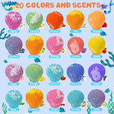 20 Pack Mermaid Bath Bombs for Girls Kids with Surprise Inside Mermaid Gifts for Girls Birthday Gifts Easter Christmas Princess Jewelry Natural Organic Bubble Shell Bath Bomb Set