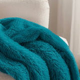 Bedsure Soft Teal Throw Blanket for Couch, Fluffy Fuzzy Blankets & Throws for Bed, Sofa, Cozy Plush Sherpa Fleece Faux Fur Blanket, Thick Warm Christmas Blanket Gifts for Women, Men, 50x60