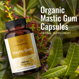 HERBAMAMA Mastic Gum Capsules - 1400 mg, 100 Caps - Pistacia Lentiscus Nutritional Supplement, Digestive Function & Liver Health - Vegan, Non-GMO Formula Resin Dietary Product