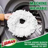 Libman Tornado Spin Mop System Plus 2 Refill Heads | Mop and Bucket with Wringer Set | Floor Mop | Spin Mop | Libman Mop | Mops for Floor Cleaning | Hardwood Floor Mop | 3 Total Mop Heads Included