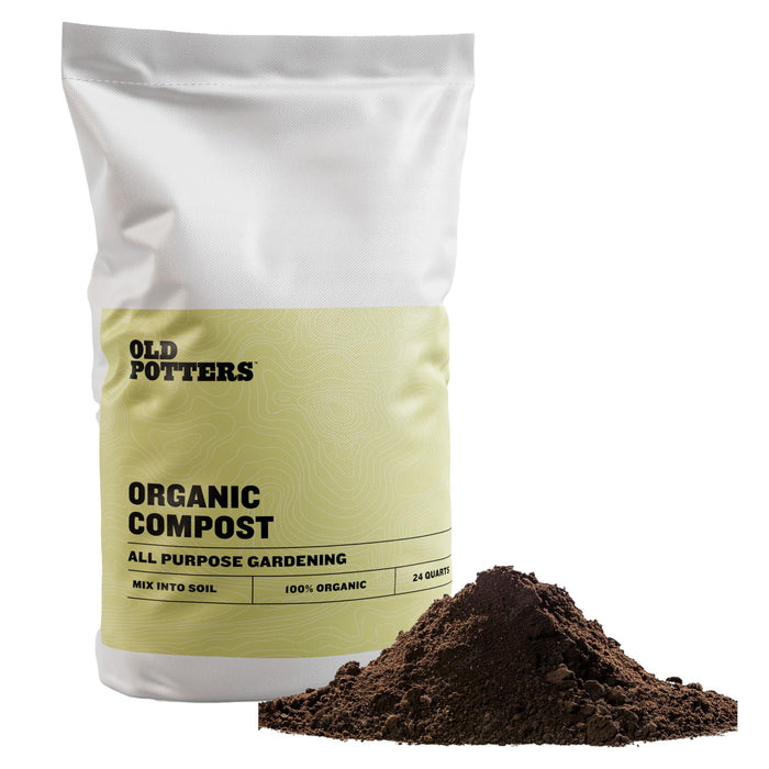 Old Potters Organic Compost - Plant Based Potting Soil - Home, Garden Fertilizer - Complete Food - Boosts Plant Growth - Use for Indoor and Outdoor Farming ~25 lbs (24 Quarts)