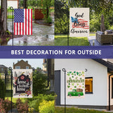 YEAHOME 2PC Garden Flag Stand Holder, Premium Yard Flag Holder Weather-Proof Metal Powder-Coated Flagpole for American Flag, Christmas Garden Flag, Winter Garden Flag, Outdoor Garden Decor Decoration