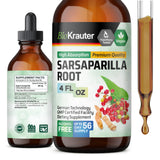 BIO KRAUTER Sarsaparilla Root Organic Tincture - Herbal Liquid Extract Supplement for Liver Support - Alcohol & Sugar Free Vegan Drops 4 Fl.Oz.