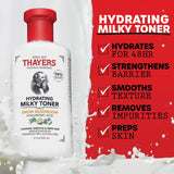 THAYERS Milky Face Toner with Snow Mushroom and Hyaluronic Acid, Natural Gentle Facial Toner, Dermatologist Recommended, for Dry and Sensitive Skin, 8.5 Oz (Pack of 2)