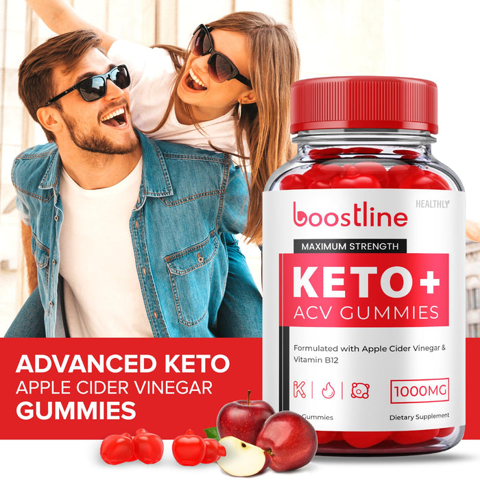 (2 Pack) Boostline Keto ACV Gummies - Official Formula - Boostline Keto + ACV Gummies with 1000MG Apple Cider Vinegar Vitamin Supplement, Boost Line Keto Plus Acv Gummies Reviews Keto (120 Gummies)