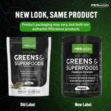 PEScience Greens & Superfoods Powder, Original, 30 Servings, Natural Chlorophyll with Turkey Tail Mushroom & Fruit Extracts Blend