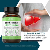 Zen Nutrients The Everyday Liver Vitamin – 60 Capsules – Organic Milk Thistle, Dandelion Root, Artichoke Extract – Non-GMO, Gluten-Free Supplement