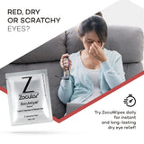 Zocuwipe Eyelid Wipes with Natural Okra Complex - Eyelid Cleanser and Moisturizer Pads for Irritated, Red Eyes from Dry Eye, Blepharitis 40ct