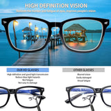 5 Pack Blue Light Blocking Reading Glasses Fashion Square Computer Readers for Women Men, Anti UV Ray Nerd Eyeglasses (5 Mix-3, 1.0)