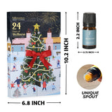 Folkulture Advent Calendar 2024 Pack of 24 Christmas Gifts Set, Christmas Essential Oil Set for Diffuser, Christmas Fragrance Oils, Holiday Gift Set | 24 Days of Wellness for Women Men Adult