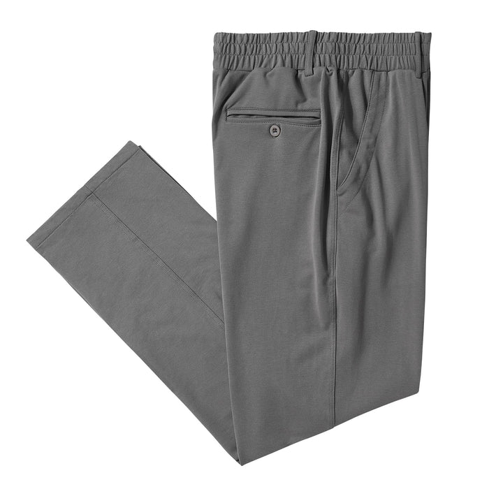 LETAOTAO Mens Elastic Waist Slack Pants for Seniors Adaptive Mens Pants for Elderly with Zipper Fly (Grey,42W x 32L)