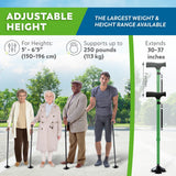 HONEYBULL Walking Cane for Men & Women - Foldable, Adjustable, Collapsible, Free Standing Cane, Pivot Tip, Heavy Duty, with Travel Bag | Walking Sticks for Seniors & Adults [Green]