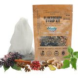 Elderberry Syrup Kit - Allergy Support - Makes Approx. 32oz - Comes with Brewing Bag - Organic Ingredients - Elderberries - Rosehips - Ginger - Nettle - Cinnamon - Cloves - Elderwise