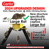 2024 Carllo New Upgraded-Bucket Lid Mouse Trap-Auto Reset Multi Catch-5 Gallon Bucket Compatible-Humane Mouse Trap-Flip Mouse Trap Indoor for Home and Outdoor-Free Hand Glove