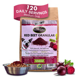 Olewo Red Beets for Dogs Granular – Natural Anti Itch for Dogs, Dog Food Topper, Immune, Cleansing, Skin & Coat Support, Dehydrated Whole Food Dog Multivitamin, Fiber for Dogs, 22 oz