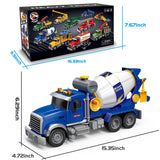 Dwi Dowellin Toddler Trucks Toys for Boys Age 1-3 3-5,Big Cement Mixer Truck with Lights and Sounds,Kids Boy Toys Christmas Birthday Gift Car