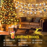 KNONEW 2-Pack Christmas String Lights Indoor Plug in, Total 120FT 360LED Warm White Outdoor Waterproof Fairy Lights,8 Lighting Modes,Timer Memory Function for Bedroom Patio Balcony Party