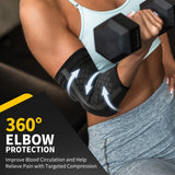 CAMBIVO Elbow Brace for Tendonitis and Tennis Elbow with Gel Pad and Dual Stabilizers, 2 Pack Arm Sleeves for Women & Men, Elbow Compression Sleeve for Golfer's Elbow, Weightlifting