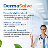 Dermasolve 4 oz Psoriasis, Seborrheic Dermatitis, & Dandruff Scalp Oil | Dermatologist Approved | Itchy, Flaky Scalp Relief | Clinically Tested, Long-Lasting Itch-Free, High-Performance Formula