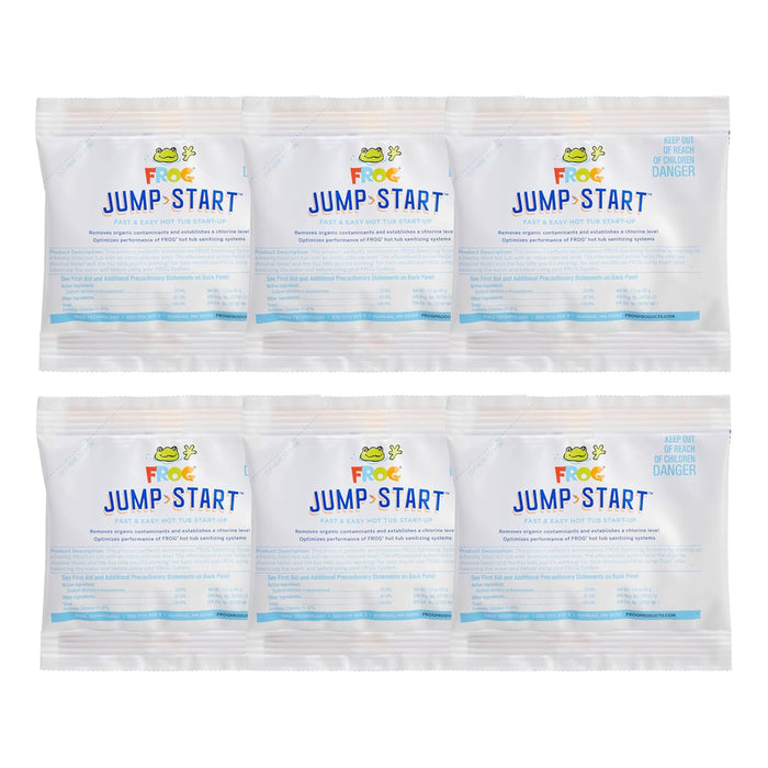 FROG Jump Start for Hot Tubs - Start-Up Chlorine Shock Removes Organic Contaminants & Establishes Chlorine Level - Hot Tub Set Up & Treatment - 6 Pack