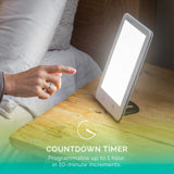 Verilux® HappyLight® Lumi Plus - Light Therapy Lamp with 10,000 Lux, UV-Free, LED Bright White Light with Adjustable Brightness, Countdown Timer, & Detachable Stand - Boost Mood, Sleep, and Focus