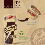 RAW Classic 1-1/4 Pre-Rolled Cones | 50 Pack and Cone Loader | Bundle