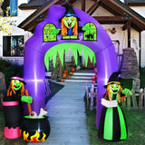 Rocinha 8 FT Tall Halloween Inflatables Witch Archway Outdoor Decorations, Halloween Blow Up Yard Decoration with Built-in LEDs, Halloween Archway Outdoor Decor for Garden, Front Yard, and Party