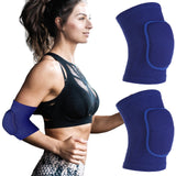 COMNICO Arm Brace Pads Elbow Protector Strap Pair, Breathable Anti-Collision Sponge Tendonitis Fitness Volleyball Basketball Tennis Golfers Knee Support Band for Kids Men Women Elderly