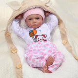 DAYOFF KIDS Reborn Baby Dolls, 18 Inches Realistic Baby Doll That Look Real，Christmas/Birthday Baby Dolls Gift for Kids Age 3+ (Lisa.M)