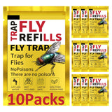 Fly Trap Bait Refills (10 Pack) for Reusable Hanging Fly Trap Bottles | Non-Toxic & Natural Ingredient | Environmental & Pet Friendly