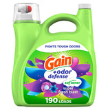 Gain + Odor Defense Liquid Fabric Softener, Super Fresh Blast Scent, 140 oz 190 Loads, HE Compatible