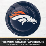 Trendware Denver Broncos Paper Plate and Napkin Party Kit, Serves 16