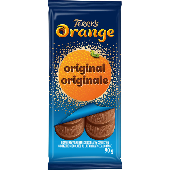 TERRY'S ORANGE - Original Bar - Orange Flavoured Milk Chocolatey Confection, 90 Grams