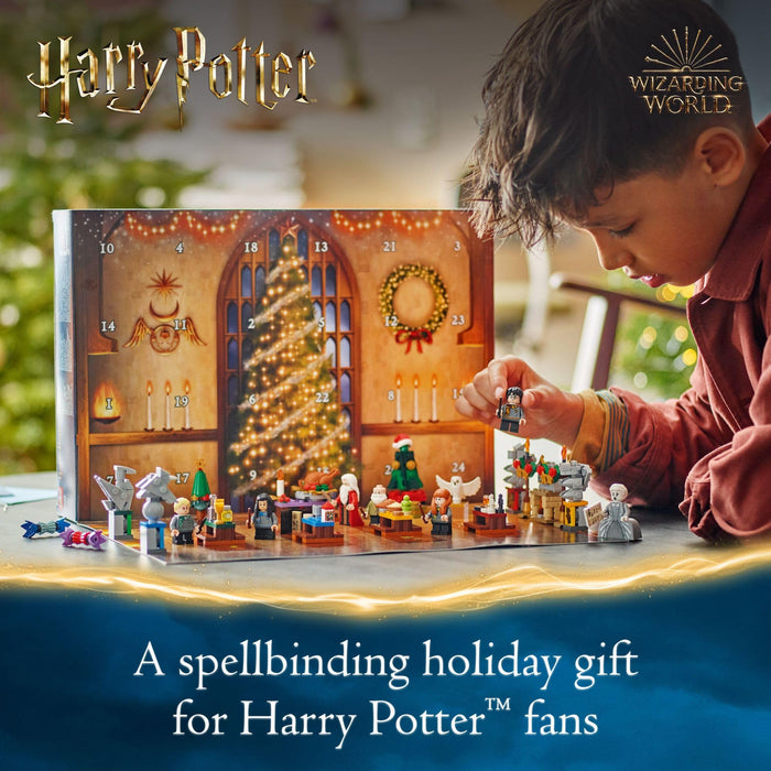 LEGO Harry Potter 2024 Advent Calendar, Hogwarts Fantasy Toy, Holiday Countdown Gift, 7 Minifigures, 16 Mini Builds, Gift Idea for Kids Ages 7 and Up, Holiday Harry Potter Figures, 76438