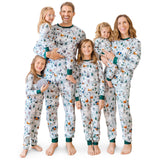 The Children's Place Group 1-Family Matching, Christmas Pajama Sets, Cotton, Blue Ski