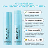 Skin Gym Hyaluronic Acid Face Serum Stick for On-the-Go Hydration, Face Moisturizer Stick with Vitamin C, Eggplant Fruit Extract, Peppermint and Sunflower Seed Oils for Intensive Skin Nourishment