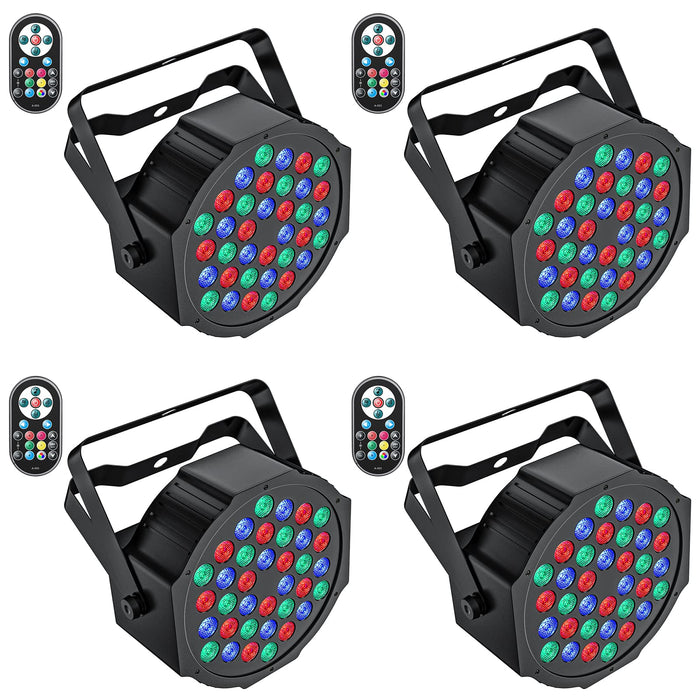 Stage Lights 36 LED Par Lights, U`King RGB Uplights Stage Lighting Indoor for Christmas Halloween Music Party Disco Wedding, Remote Control, DMX Control Sound Activated Party Lights