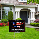 Trump Yard Signs,Donald Trump 2024 Yard Sign with H-Stakes 18" X 12" Double Sided Printing,Take America Back Trump Signs Voted for Trump Lawn Signs Decoration Outdoor Yard Lawn Garden Community Signs