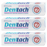 Denttach Denture Adhesive, Thermoplastic Denture Adhesive and Cushion, Comfortable Denture Fit for up to 7 Days, Zero Glue, Zinc Free, Longest Holding Denture Reliner (Pack of 3)