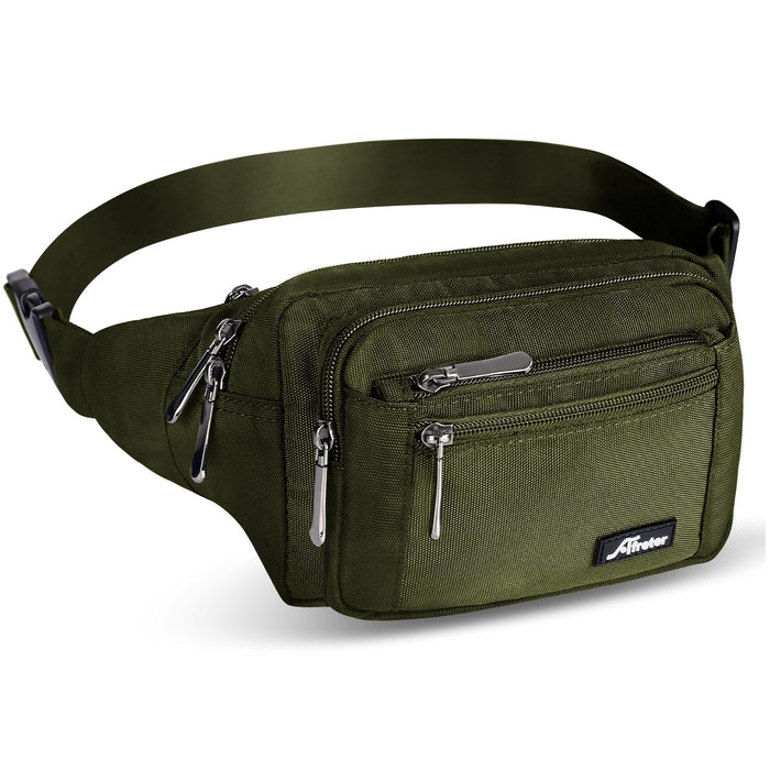 Waist Pack Bag Fanny Pack for Men&Women Hip Bum Bag with Adjustable Strap for Outdoors Workout Traveling Casual Running Hiking Cycling (Army Green)