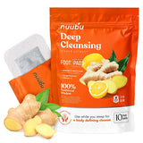 Nuubu | Ginger Deep Cleansing Foot Pads for Better Sleep & Foot Care | Premium Japanese Organic Foot Pads with Ginger Powder (10 Pc)