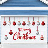 90shine 32PCS Christmas Garage Door Decorations Magnets - Merry Xmas Ball Holiday Refrigerator Fridge Kitchen Decor(Red, Silver)