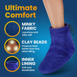 Microwaveable Booties and Feet Warmers - Deep-penetrating heat for relieving foot stiffness, sore muscles and joints, Achilles tendinitis, plantar fasciitis, stress fractures, and circulatory problems