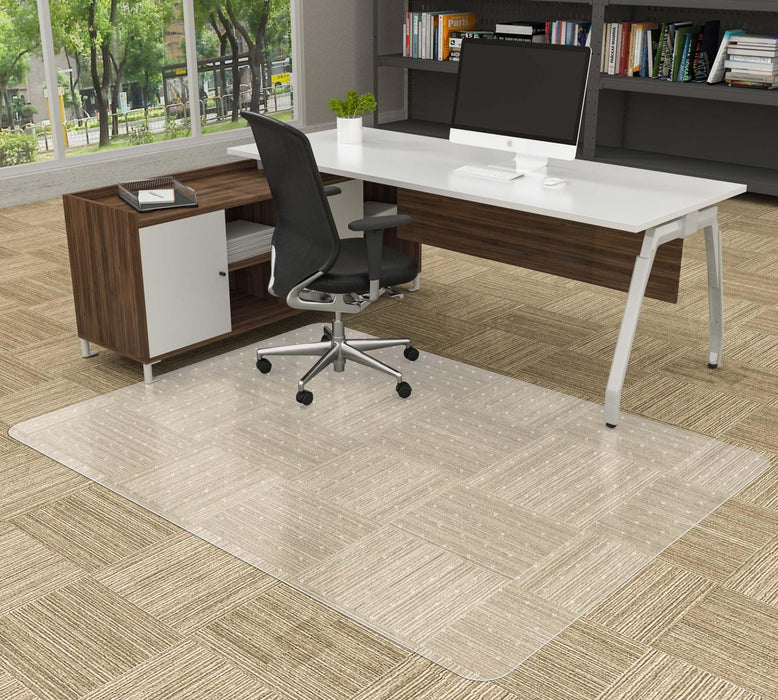Amyracel Large Office Chair Mat for Carpeted Floors - 46" x 72" Clear Floor Mat for Office Chair On Low Pile Carpets, Easy Glide Computer Desk Chair Mat for Home & Offices