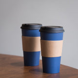 Glowcoast Disposable Coffee Cups With Lids - 20 oz To Go Coffee Cup (80 Pack). Large Travel Cups Hold Shape With Hot and Cold Drinks, No Leaks! Paper Cups with Insulated Sleeves Protect Fingers!