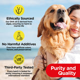 PetJesty Pure Vegan Omega 3 Oil for Dogs & Cats- Omega 3 Skin & Coat Support - Liquid Food Supplement for Pets - Natural EPA + DHA for Joint Function, Immune & Heart Health, Non Fish Oil Dog and Cat