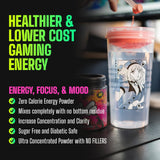 Gamer Supps, GG Energy Lemonade (100 Servings) - Keto Friendly Gaming Energy and Nootropic Blend, Sugar Free + Organic Caffeine + Vitamins + Immune Support, Powder Energy Drink